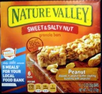 Mängden socker i Peanut Sweet and Salty granola bars