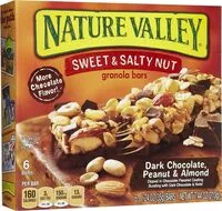 Mängden socker i Sweet salty nut granola bars dark chocolate