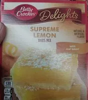 Mängden socker i Betty Crocker Delights Supreme Lemon Bars Mix