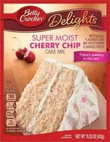 Mängden socker i Super moist cake mix cherry chip box