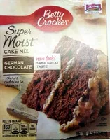 Mängden socker i Super moist cake mix german chocolate box