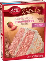 Mängden socker i Super Moist Strawberry Cake Mix
