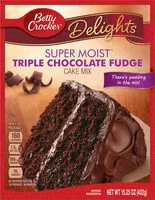 Mängden socker i General mills triple chocolate cake mix