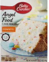 Mängden socker i Angel food confetti cake mix