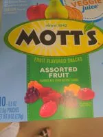 Mängden socker i Mott's Assorted Fruit Flavored Snacks 10 Count
