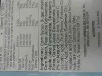 Mängden socker i Fruit snacks