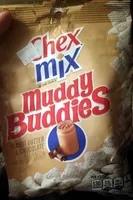 Mängden socker i Chex Mix muddy buddies peanut butter & chocolate snack mix pe bag