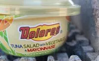 Tuna salad with vegetables and mayonnaise