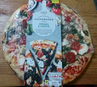 Mängden socker i Spinach & Ricotta Stonebaked Hand Stretched Pizza