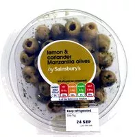 Mängden socker i lemon and coriander Manzanilla olives
