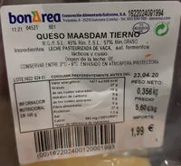 Mängden socker i Queso Maasdam Tierno