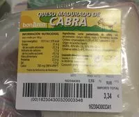 Mängden socker i Queso madurado de cabra