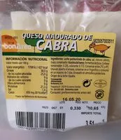 Mängden socker i Queso madurado de cabra