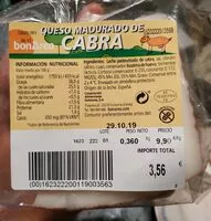 Mängden socker i Queso madurado de cabra
