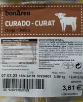 Mängden socker i Queso curado de oveja