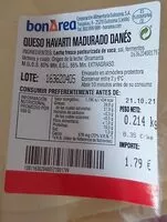 Mängden socker i Queso havarti madurado danés