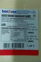 Mängden socker i Queso havarti madurado danes