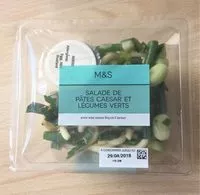 Mängden socker i Salade de pâtes caesar et légumes verts