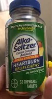 Mängden socker i Heartburn relief chews
