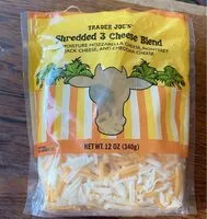 Mängden socker i Shredded 3 cheese blend