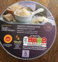 Mängden socker i Grated parmigiano reggiano