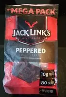 Mängden socker i Beef jerky meat snacks, peppered