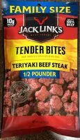 Mängden socker i Teriyaki beef steak tender bites