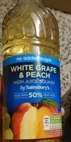 Mängden socker i White grape and Peach high juice squash