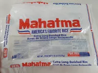 Mängden socker i Enriched Extra Long grain rice