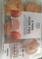 Mängden socker i 6 mini pork pies