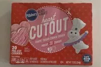 Mängden socker i Heart Cutout Shape Sugar Cookie Dough