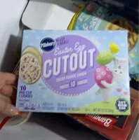 Mängden socker i Easter egg cutout sugar cookie dough