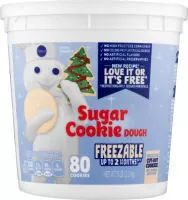 Mängden socker i Pillsbury sugar cookie dough tub
