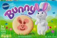 Mängden socker i Ready to bake! bunny shape sugar cookies