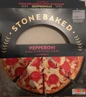Mängden socker i Stonebaked Pepperoni Hand Stretched Pizza