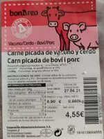 Mängden socker i Carne picada vacuno cerdo