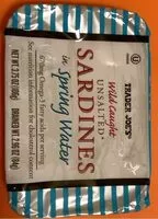 Mängden socker i Wild Caught Unsalted Sardines in Spring Water