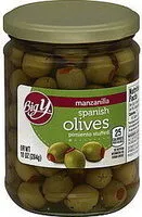 Mängden socker i Pimiento Stuffed Manzanilla Spanish Olives