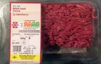 Mängden socker i British beef mince