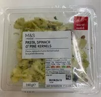 Mängden socker i Pasta, Spinach & Pine Kernels