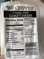 Mängden socker i Goat cheese