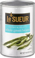 Mängden socker i Le sueur premium select whole green beans