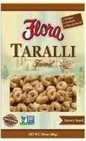 Mängden socker i Taralli by flora italian snacks cracker all natural