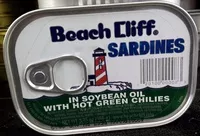 Mängden socker i Beach cliff in soybean oil whot green chilies sardines