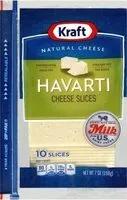 Mängden socker i Havarti cheese slices