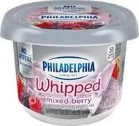 Mängden socker i Whipped mixed berry cream cheese