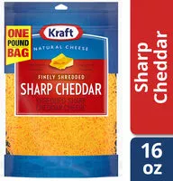 Mängden socker i Shredded sharp cheddar cheese