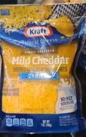 Mängden socker i Mild cheddar finely shredded