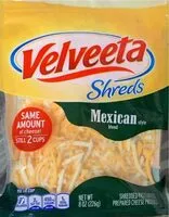 Mängden socker i Velveeta shreds mexican blend