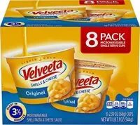 Mängden socker i Original microwavable shells cheese cups